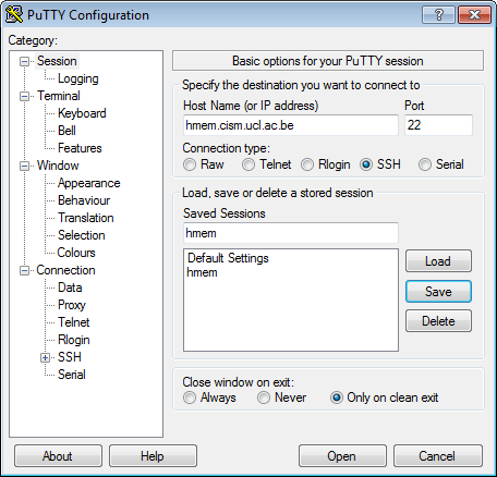 Putty Save Session